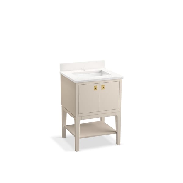 Kohler 24 in. Bathroom Vanity Cabinet With Sink And Quartz Top in Light Clay 35024-LWG - main